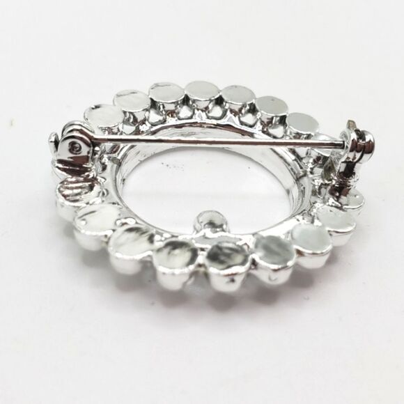 🟢3/$19🟢 2x Silver Round Brooch Setting Mounting Pin Blank DIY Jeweler - Picture 3 of 6